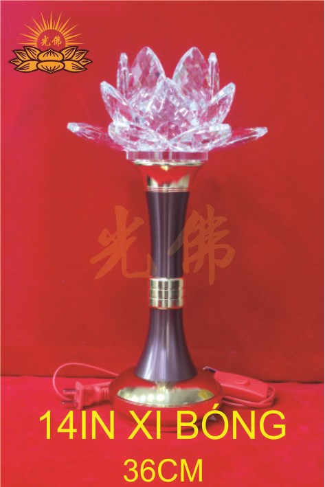 đèn 14in xi bóng pha lê