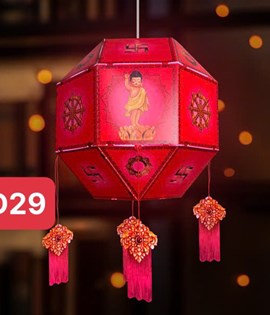 lồng đèn bát giác LD29 hồng