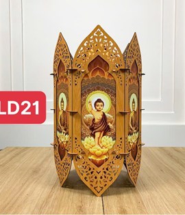 lông đèn lục giác gỗ LD21 53cm