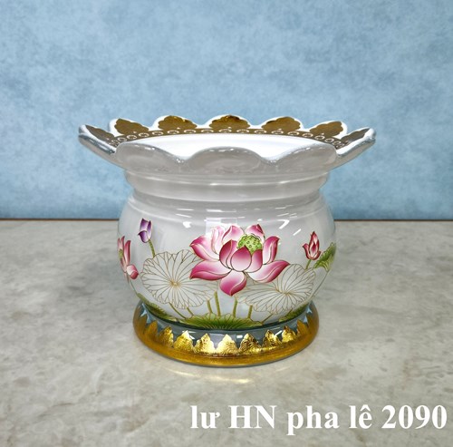lư hứng nhang pha lê 2090 6.5in    16.25cm