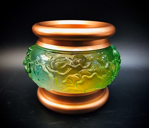 Lư Lưu Ly Đồng Xanh 5.5in