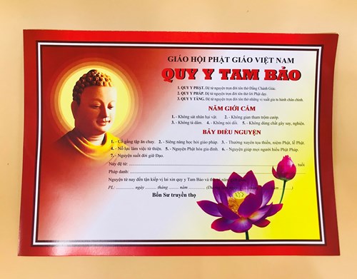 Phái Quy Y Lớn đỏ khổ A4