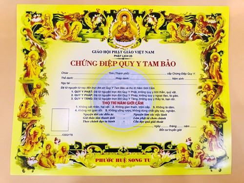 Phái Quy Y Lớn vàng Khổ A4