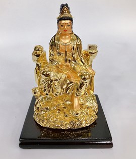 Quan âm đạp sen xi vàng XV07