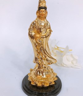 Quan âm đứng nhỏ xi vàng XV05