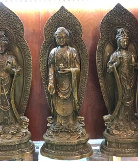 Tam thể phật lá Bồ Đề
