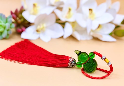 Treo xe hồ lô xanh lá