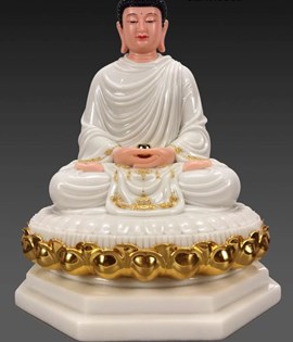 Tượng Phật Tổ đá trắng 26in