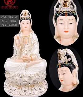 Tượng quan âm đức hóa 05A 18in