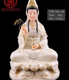 Tượng quan âm màu trắng