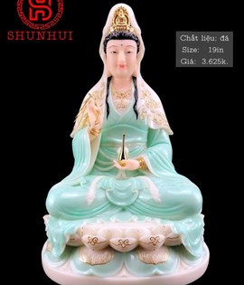 Tượng quan âm màu xanh