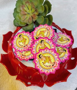 Cài áo phật đản hoa hồng
