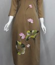 Áo dài linen vẽ
