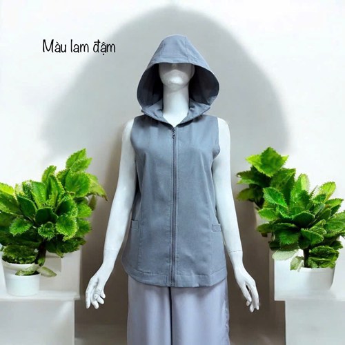 Áo khoác nón linen