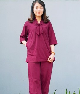 Kiểu Thiền nữ nơ đỏ