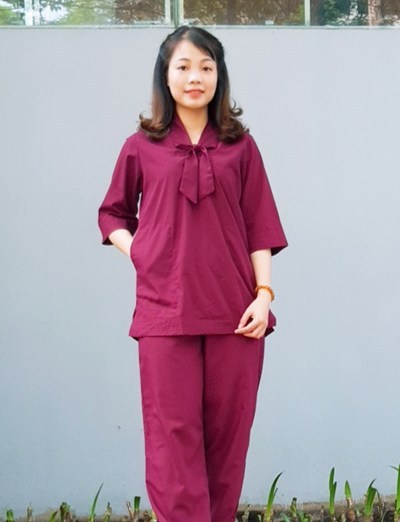 Kiểu Thiền nữ nơ đỏ