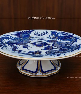 Mâm Bồng Vàng Nổi Lam F30