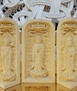 Hộp Gỗ 3 Mặt Phật Nhỏ ( thế chí-di đà- quan âm) kiểu 1