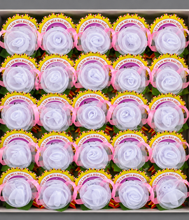 Bông hồng vol led trắng hộp 100 bông