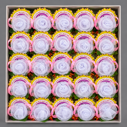 Bông hồng vol led trắng hộp 100 bông