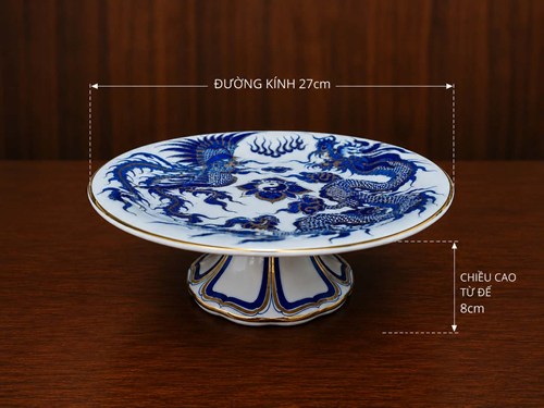 Mâm Bồng Vàng Nổi Lam F27