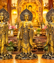 BỘ TAM THẾ PHẬT HÀO QUANG 58CM