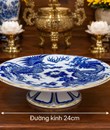 Mâm Bồng Vàng Nổi Lam F24