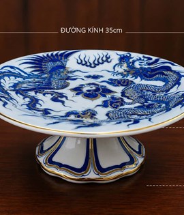 Mâm Bồng Vàng Nổi Lam F35