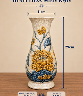 lọ huệ men rạn h29