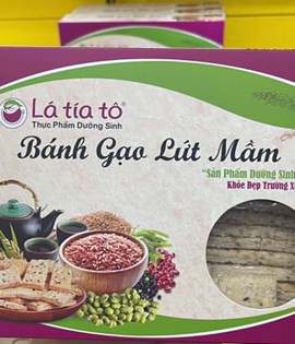 Bánh gạo lứt mầm 300g ( lá tía tô)