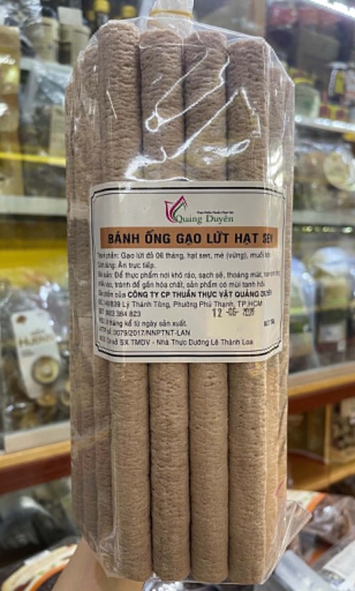 Bánh ống gạo lứt hạt sen 150g