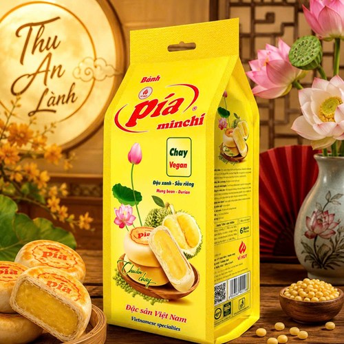 BÁNH PÍA CHAY ĐẬU XANH SẦU RIÊNG - VÀNG