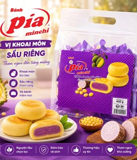 BÁNH PÍA CHAY KHOAI MÔN SẦU RIÊNG - TÍM