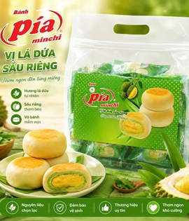 BÁNH PÍA CHAY LÁ DỨA SẦU RIÊNG - XANH LÁ