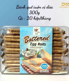 Bánh quế cuộn  vị dừa 300g