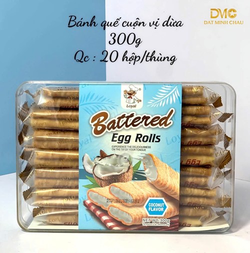 Bánh quế cuộn  vị dừa 300g