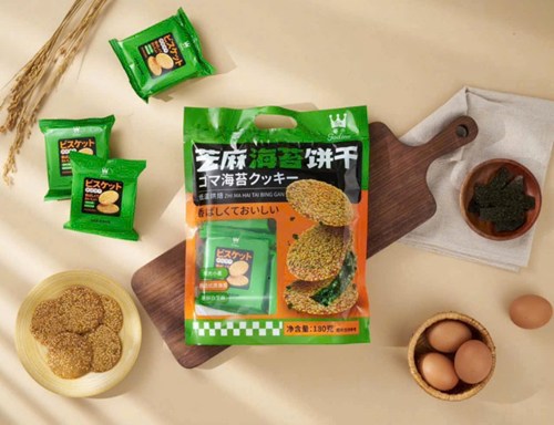 Bánh quy mè vị rong biển