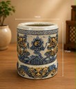 Bát hương men rạn 14 CD rồng