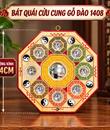 BÁT QUÁI CỬU CUNG GỖ ĐÀO 1408 -14CM
