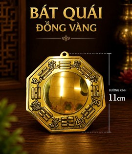 bát quái đồng 11cm gương