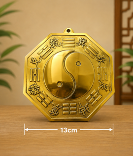 bát quái đồng 13CM TA âm dương