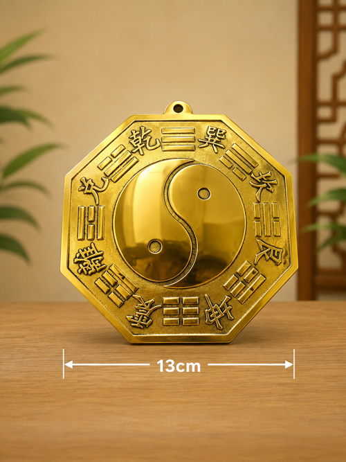 bát quái đồng 13CM TA âm dương