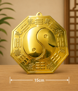 bát quái đồng 15cm âm dương