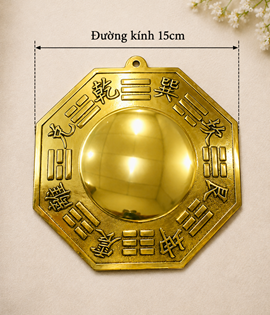bát quái đồng 15cm gương