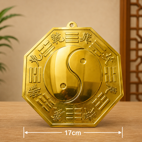 bát quái đồng 17cm âm dương
