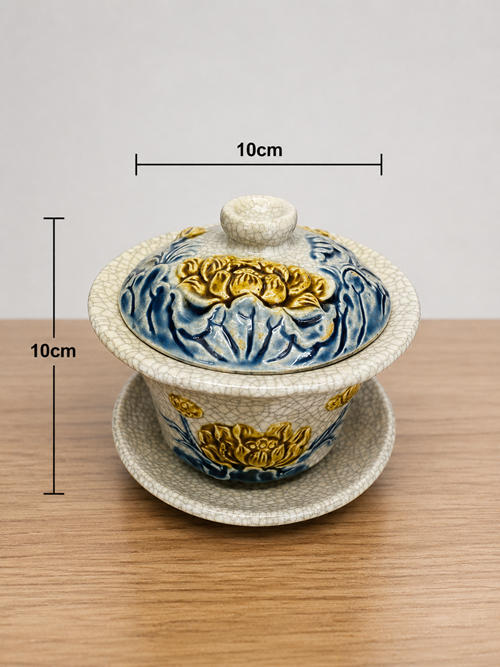 Bát sâm men rạn s2 sen