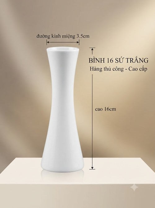 BÌNH 16 SỨ TRẮNG