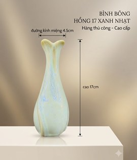 BÌNH BÔNG HỒNG 17 XANH BƠ