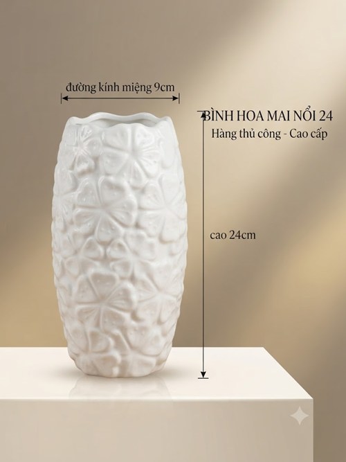 BÌNH HOA MAI NỔI 24