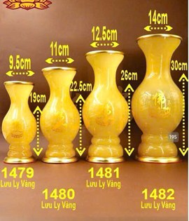 bình lưu ly kinh 1480 9in vàng